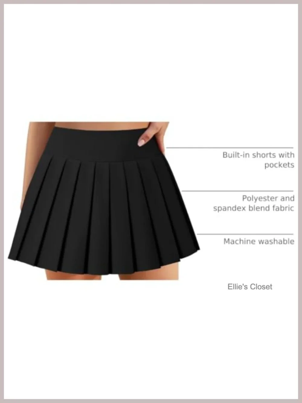 High Waisted Pleated Tennis Skort with Pockets Athletic Golf Skirt